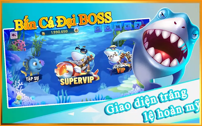 Giao diện sảnh cơ bản trong bắn cá trong BUBET dành cho tân thủ