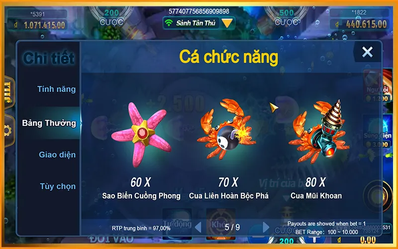 Hệ thống boss, vũ khí và xếp hạng trong game săn cá H5 đổi thưởngAlt: Cá boss và vũ khí trong game bắn cá H5 đổi thưởng